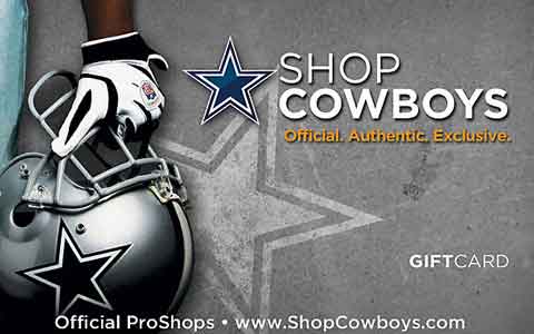 Buy Dallas Cowboys Pro Shop Gift Cards