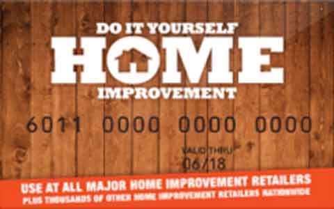 Do It Yourself Home Improvement Gift Cards