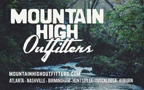Buy Mountain High Outfitters Gift Cards
