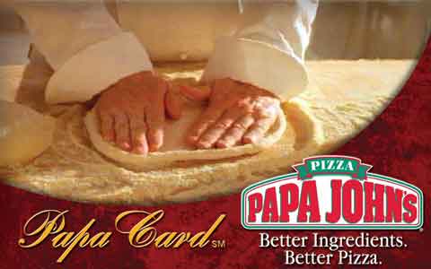 Buy Papa John's Pizza Gift Cards